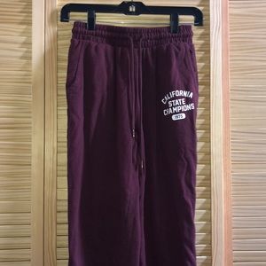 Comfy burgundy sweats